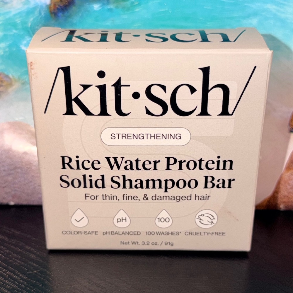 Kitsch Strengthening Rice Water Protein Solid Shampoo Bar White Tea Mandarin